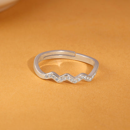 Silver Zigzag Ring