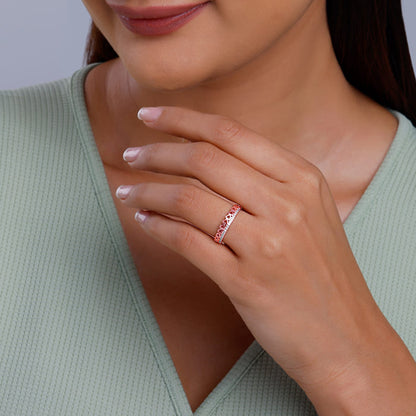 Rose Gold Spark Romance Ring