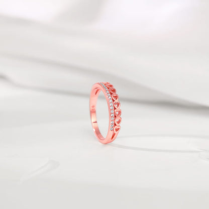 Rose Gold Spark Romance Ring