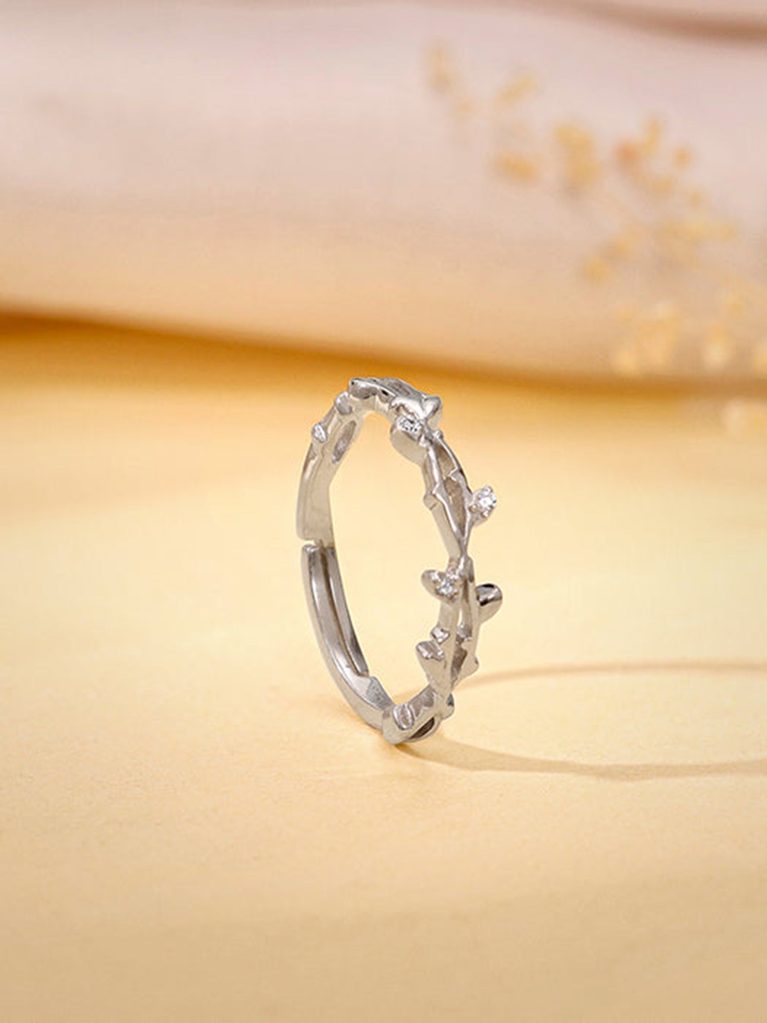 Silver Entwined in Love Ring