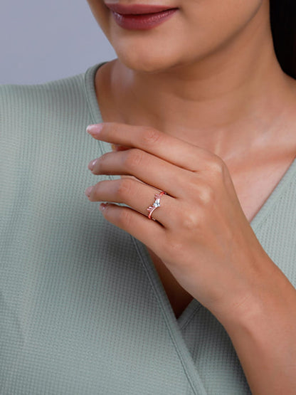 Rose Gold Elegant Deer Ring