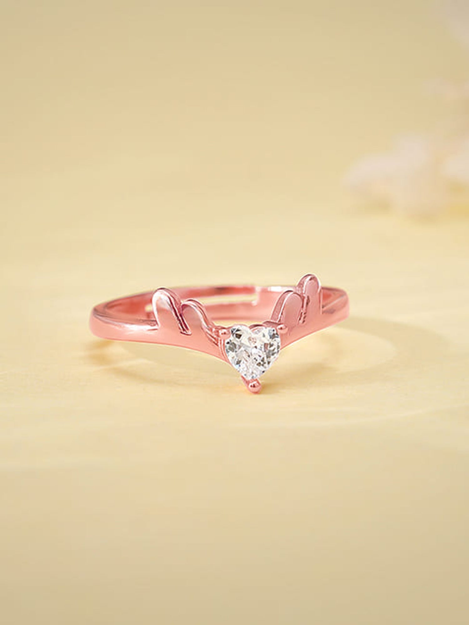 Rose Gold Elegant Deer Ring