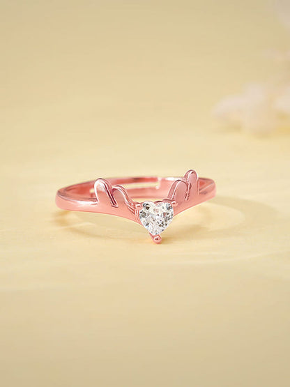 Rose Gold Elegant Deer Ring