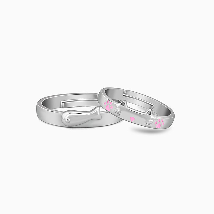 Silver Cat Parents Couple Bands - Image 1