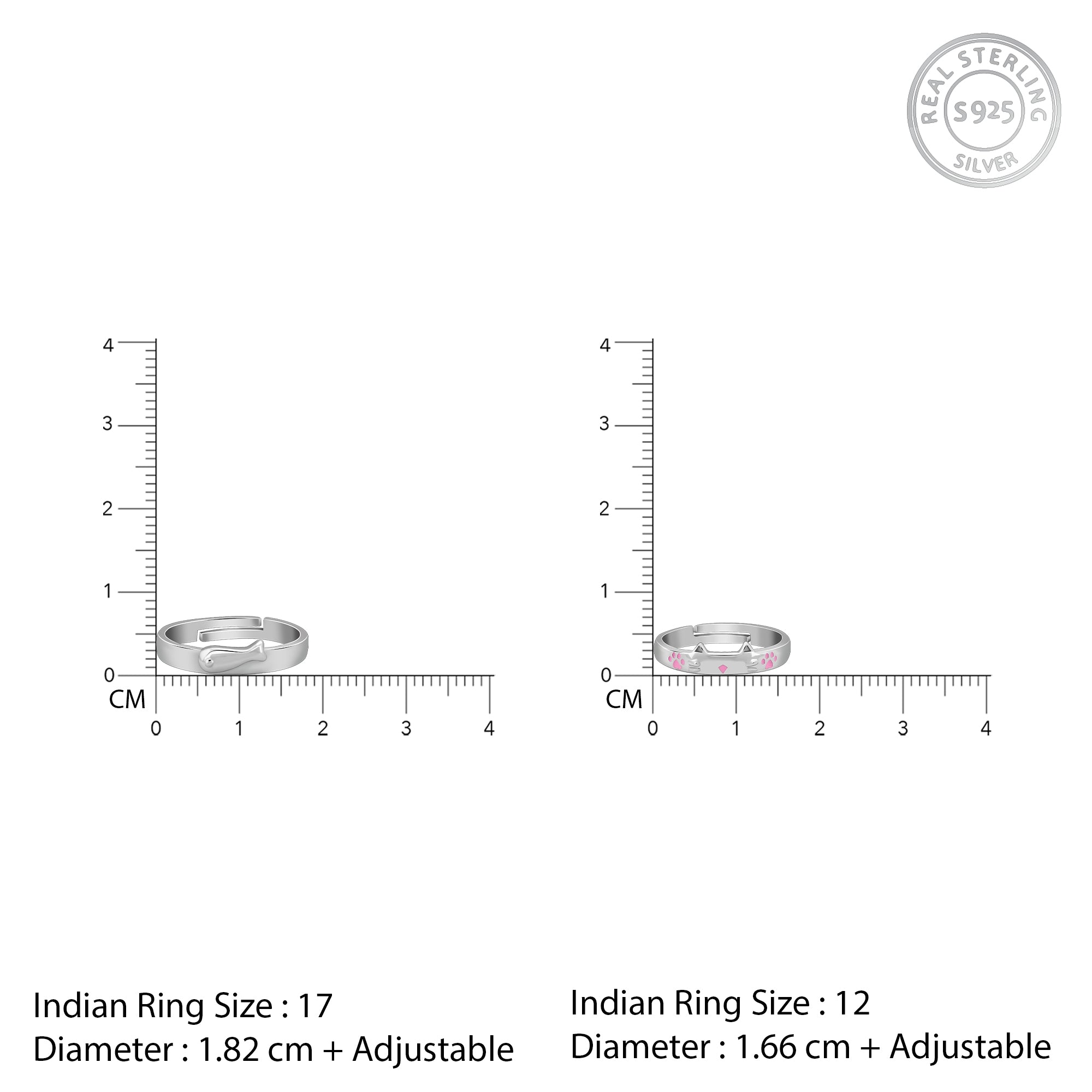 Silver Cat Parents Couple Bands - view 5