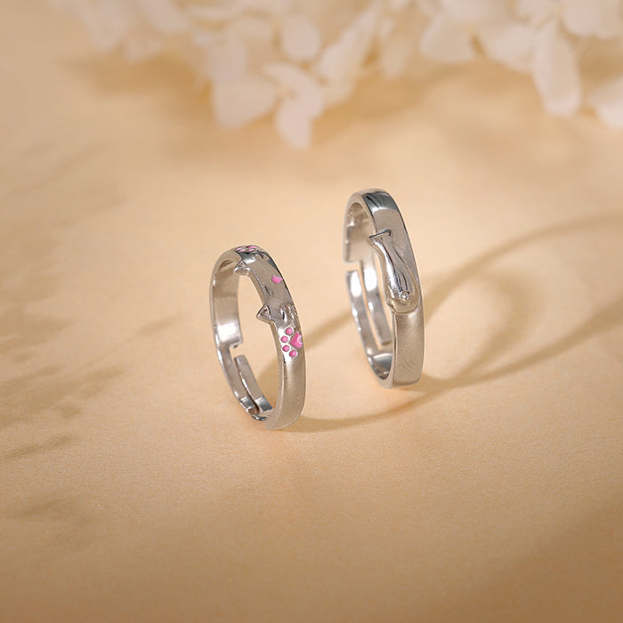 Silver Cat Parents Couple Bands - view 2