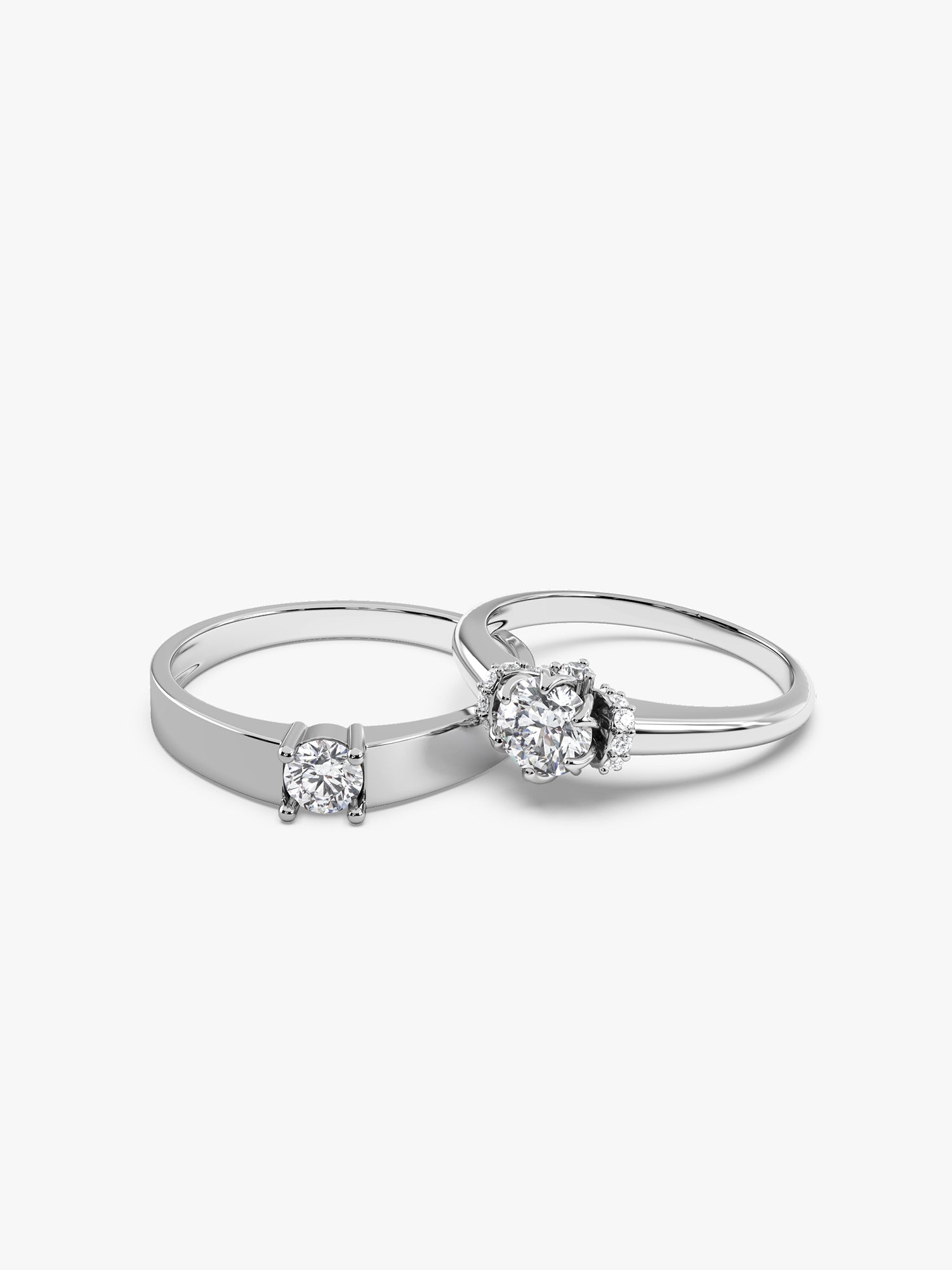 Silver Power Pair Couple Bands