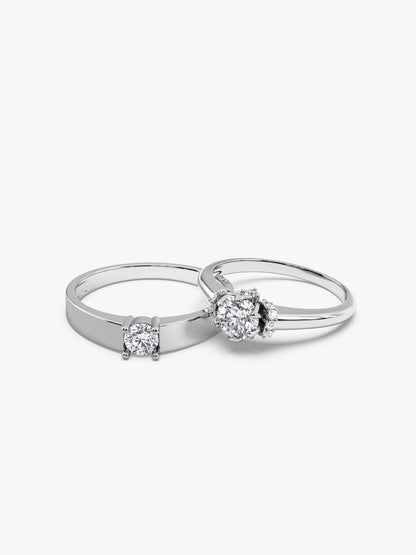 Silver Power Pair Couple Bands