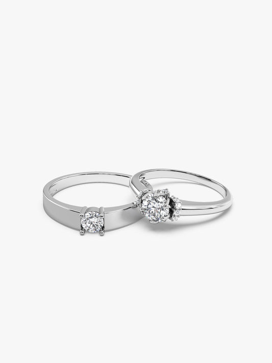 Silver Power Pair Couple Bands