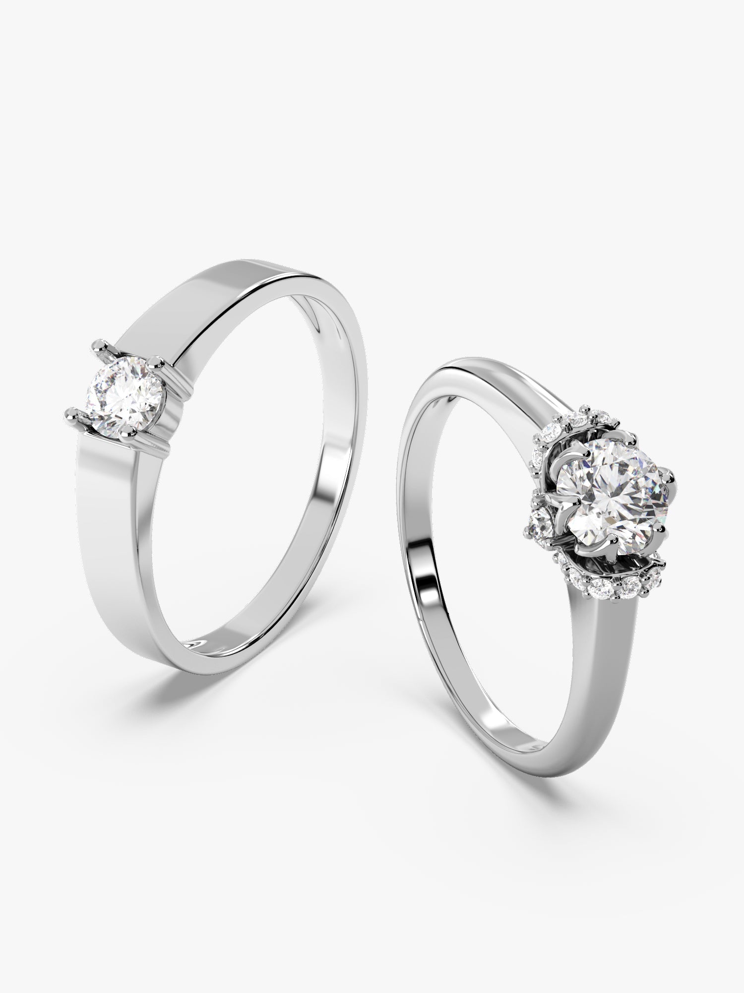 Silver Power Pair Couple Bands