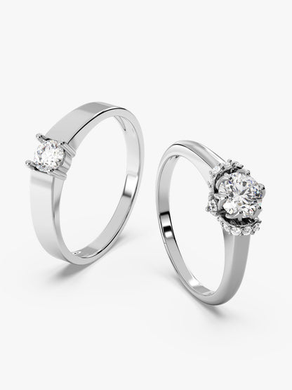 Silver Power Pair Couple Bands
