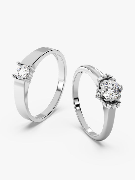Silver Power Pair Couple Bands