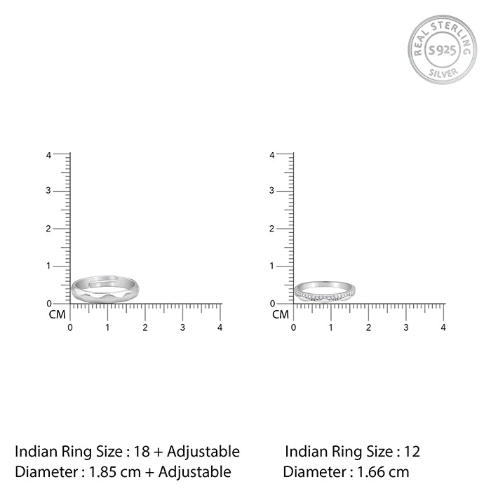 Silver Forever Us Couple Bands - view 5