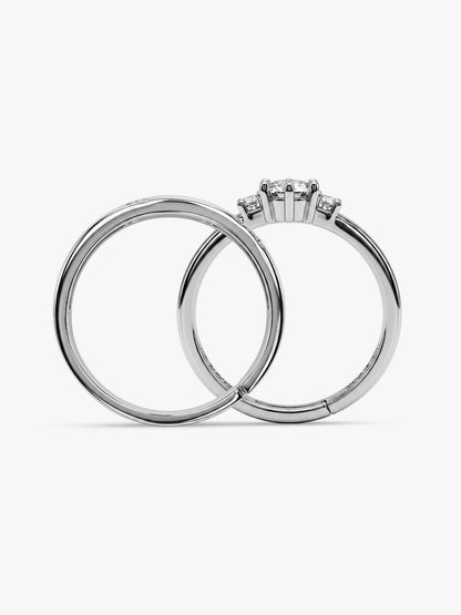 Silver We Are Together Couple Rings