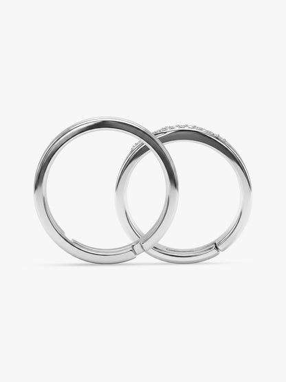 Silver Vintage Couple Band