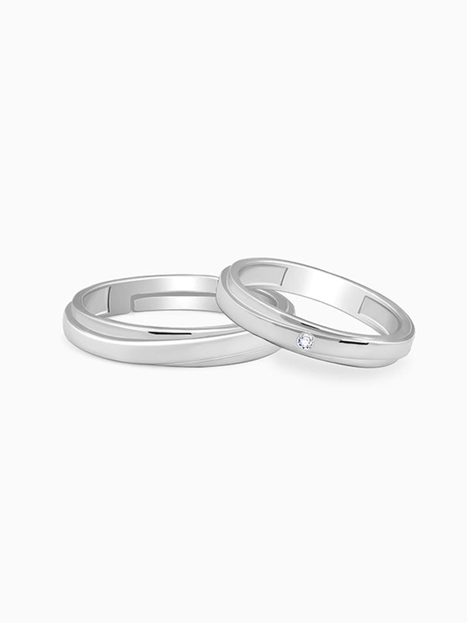 Silver True Vow Couple Bands
