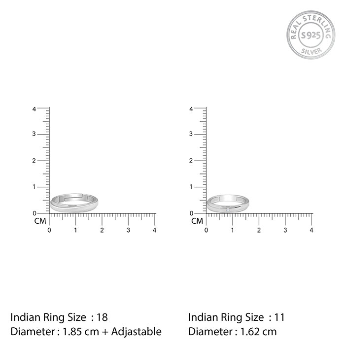 Silver True Vow Couple Bands - view 4