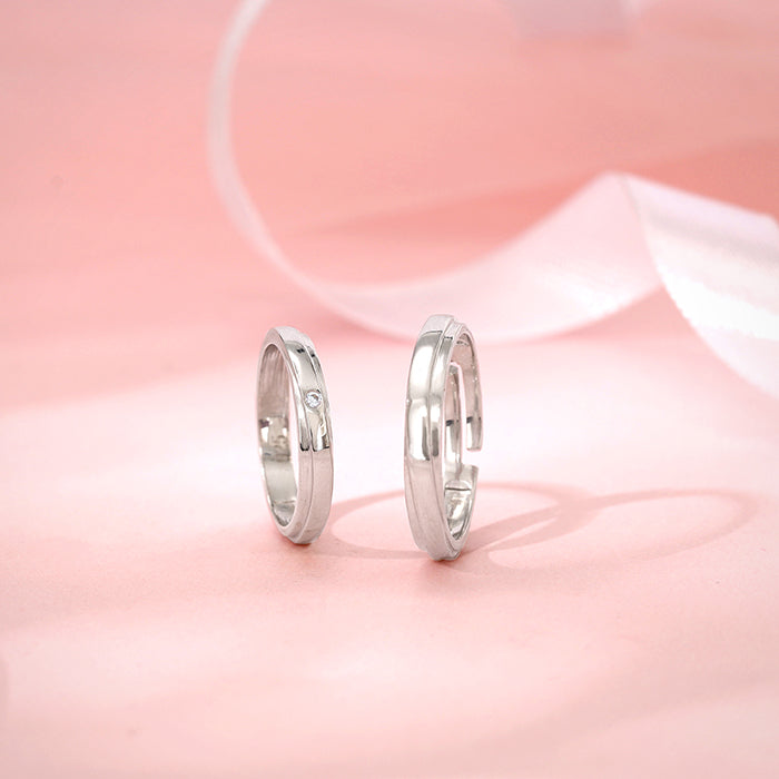 Silver True Vow Couple Bands - Image 1