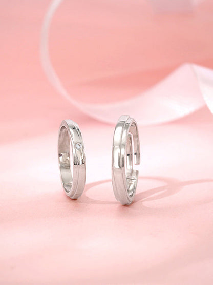 Silver True Vow Couple Bands