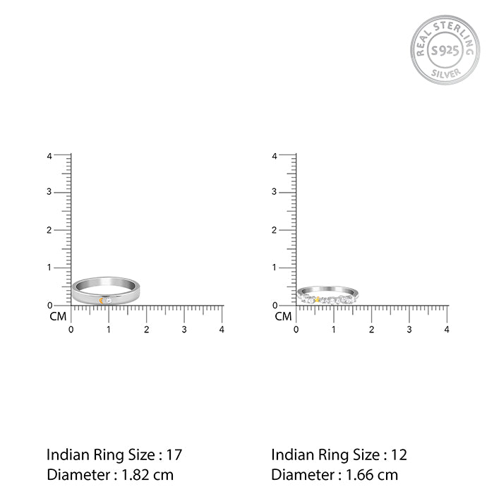 Dual Tone Longing Couple Bands - view 5