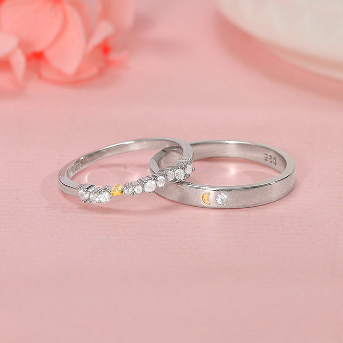 Dual Tone Longing Couple Bands - view 2