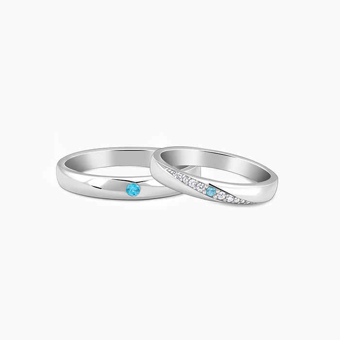 Silver Cherish Couple Bands - Image 1