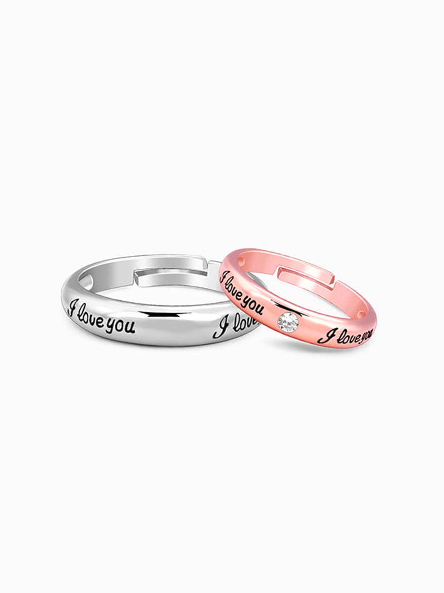 Dual Tone I Love You Couple Bands
