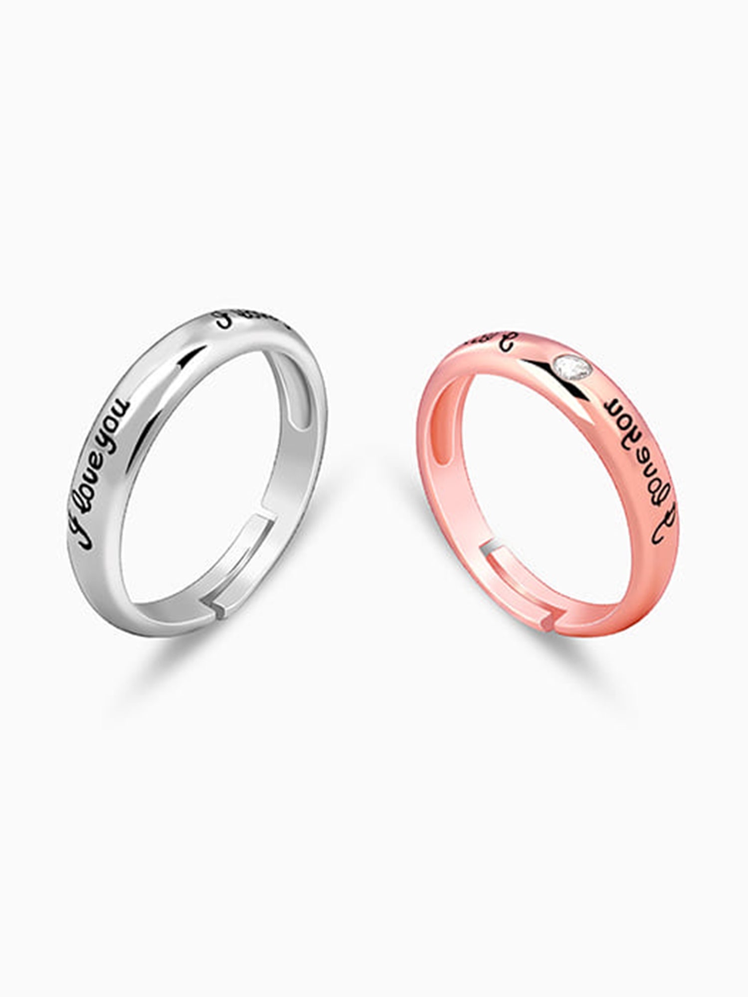 Dual Tone I Love You Couple Bands