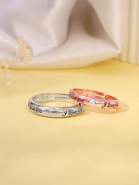 Dual Tone I Love You Couple Bands