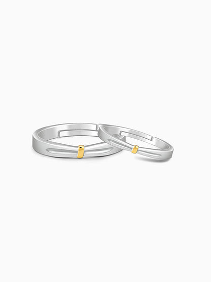 Dual Tone Twin Flame Couple Bands