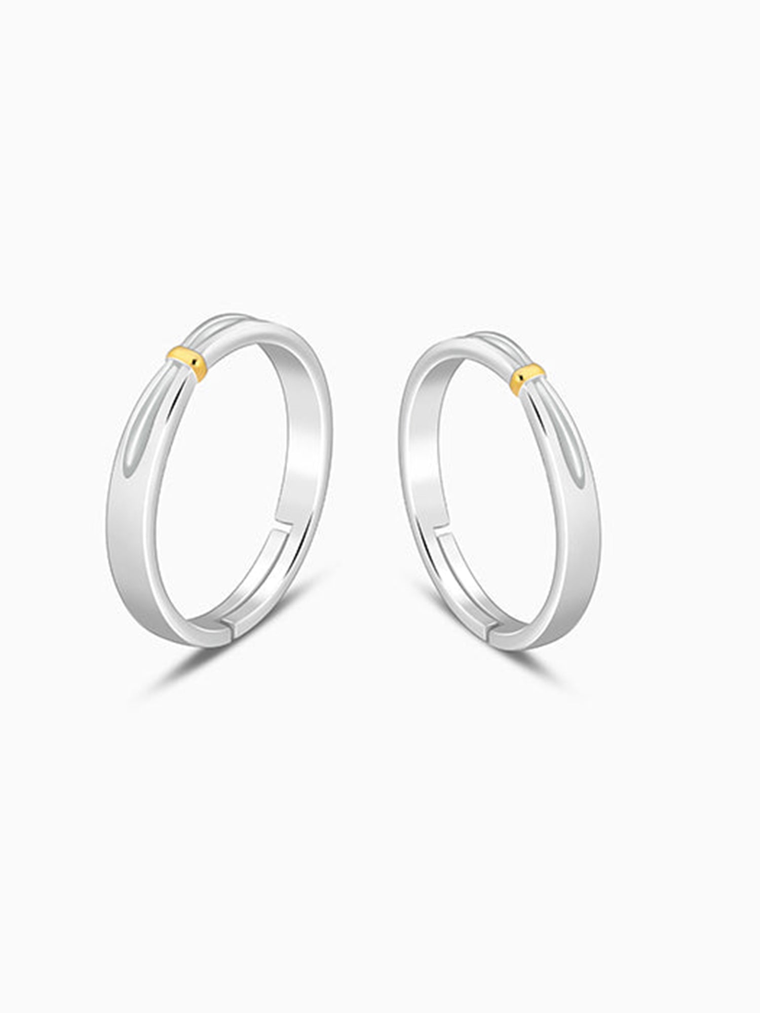 Dual Tone Twin Flame Couple Bands