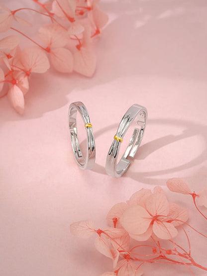 Dual Tone Twin Flame Couple Bands