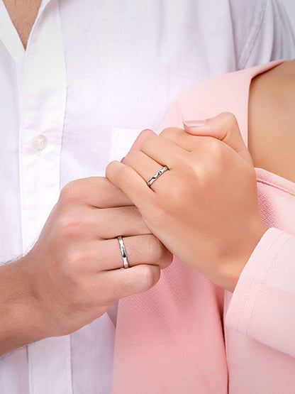 Silver Sun & Moon Couple Bands