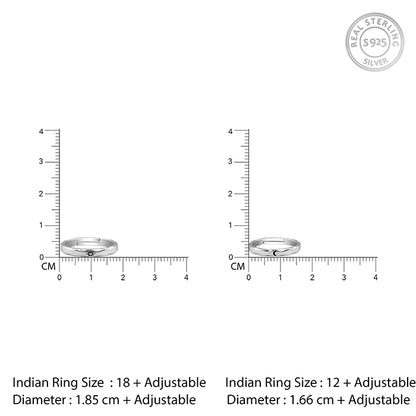 Silver Sun & Moon Couple Bands