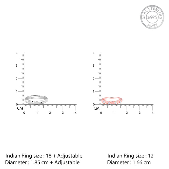 Dual Tone One Love Couple Bands - view 5