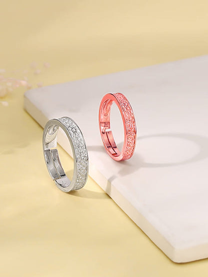 Dual Tone Destined Hearts Couple Bands