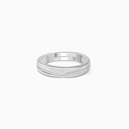 Silver Classic Minimal Ring For Him