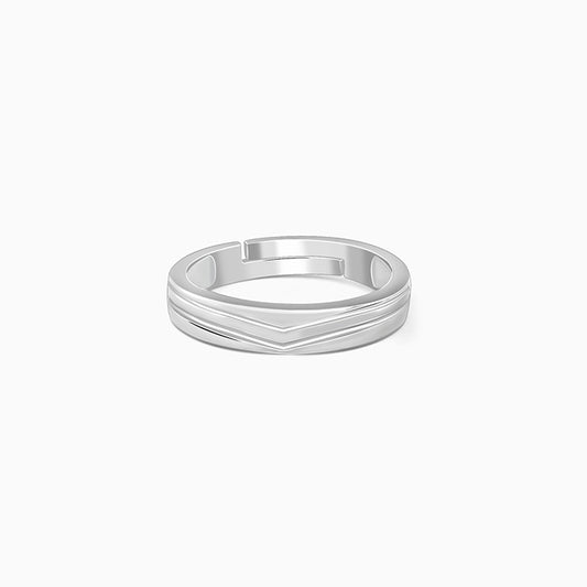 Silver Classic Minimal Ring For Him