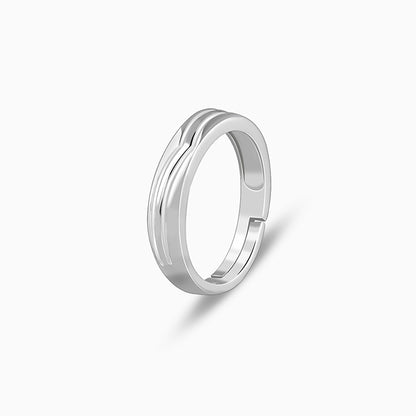 Silver Classic Minimal Ring For Him