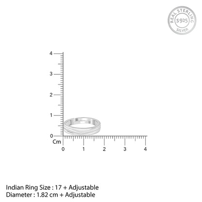 Silver Classic Minimal Ring For Him