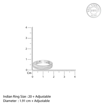Silver Classic Minimal Ring For Him