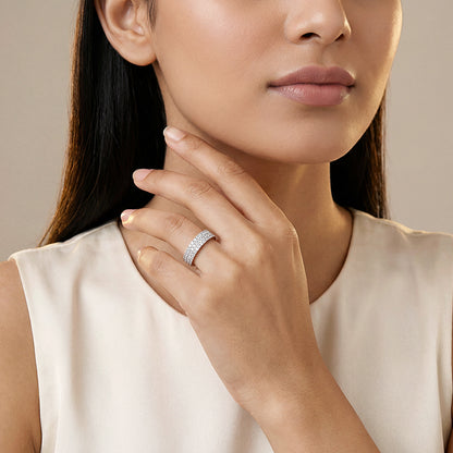 Silver Playful Flip Ring (Size 12)