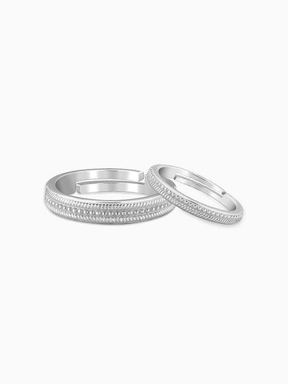 Silver Soulmates Couple Bands