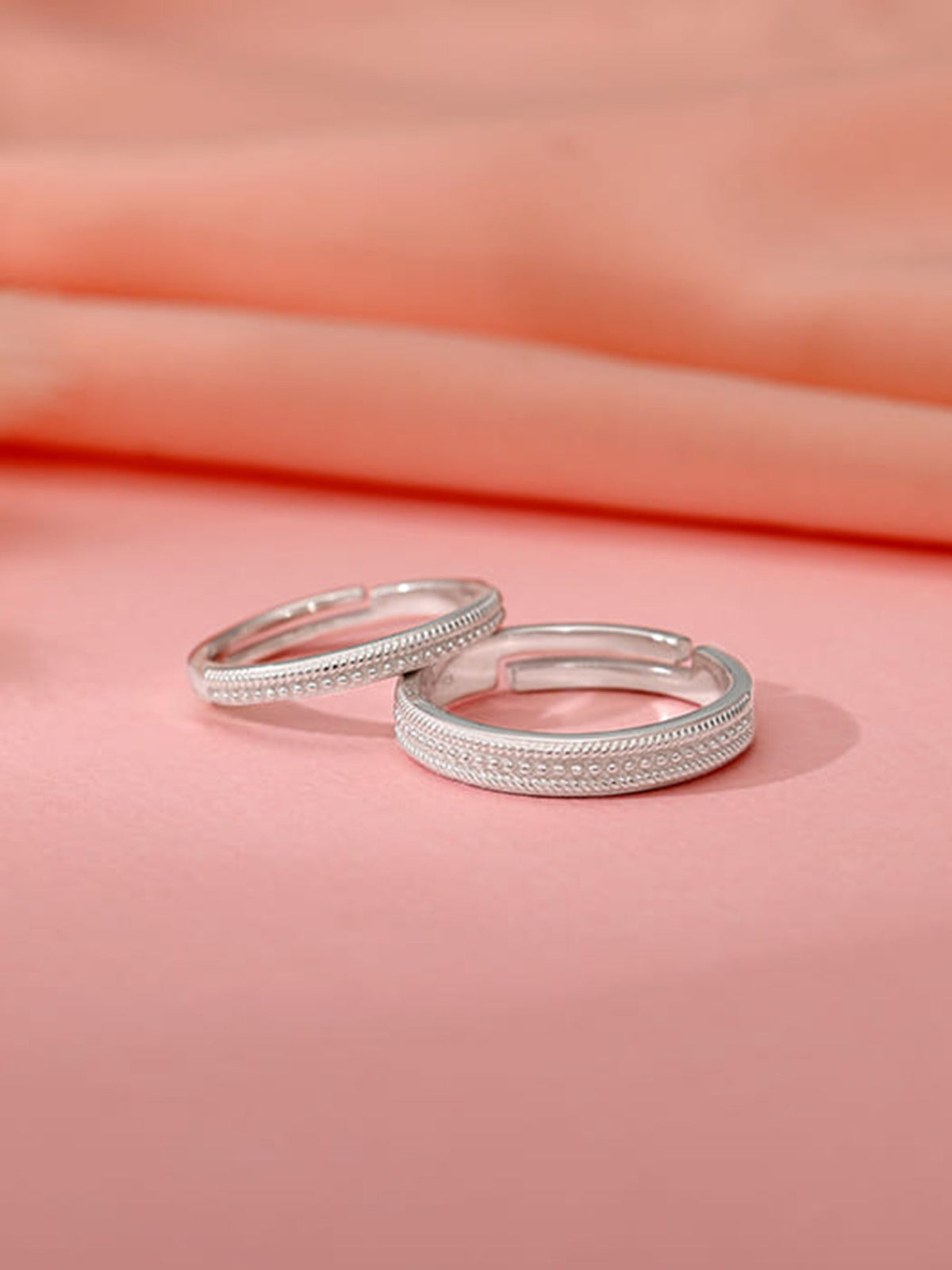 Silver Soulmates Couple Bands