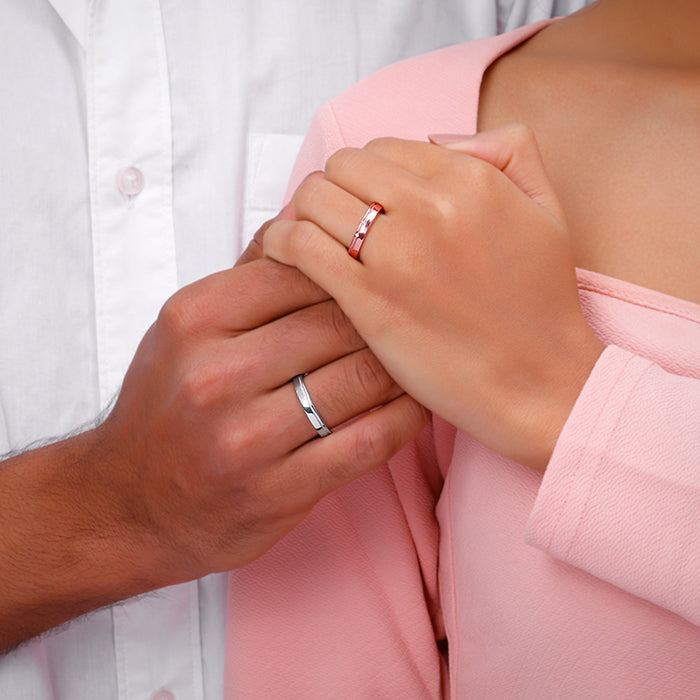 Dual Tone Soulbound Couple Band - view 2