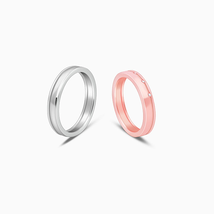 Dual Tone Soulbound Couple Band - view 3