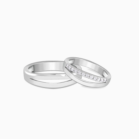 Silver LustreLoop Couple Rings