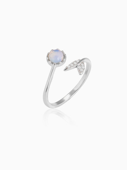 Silver Moonstone Visionary Ring