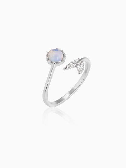 Silver Moonstone Visionary Ring