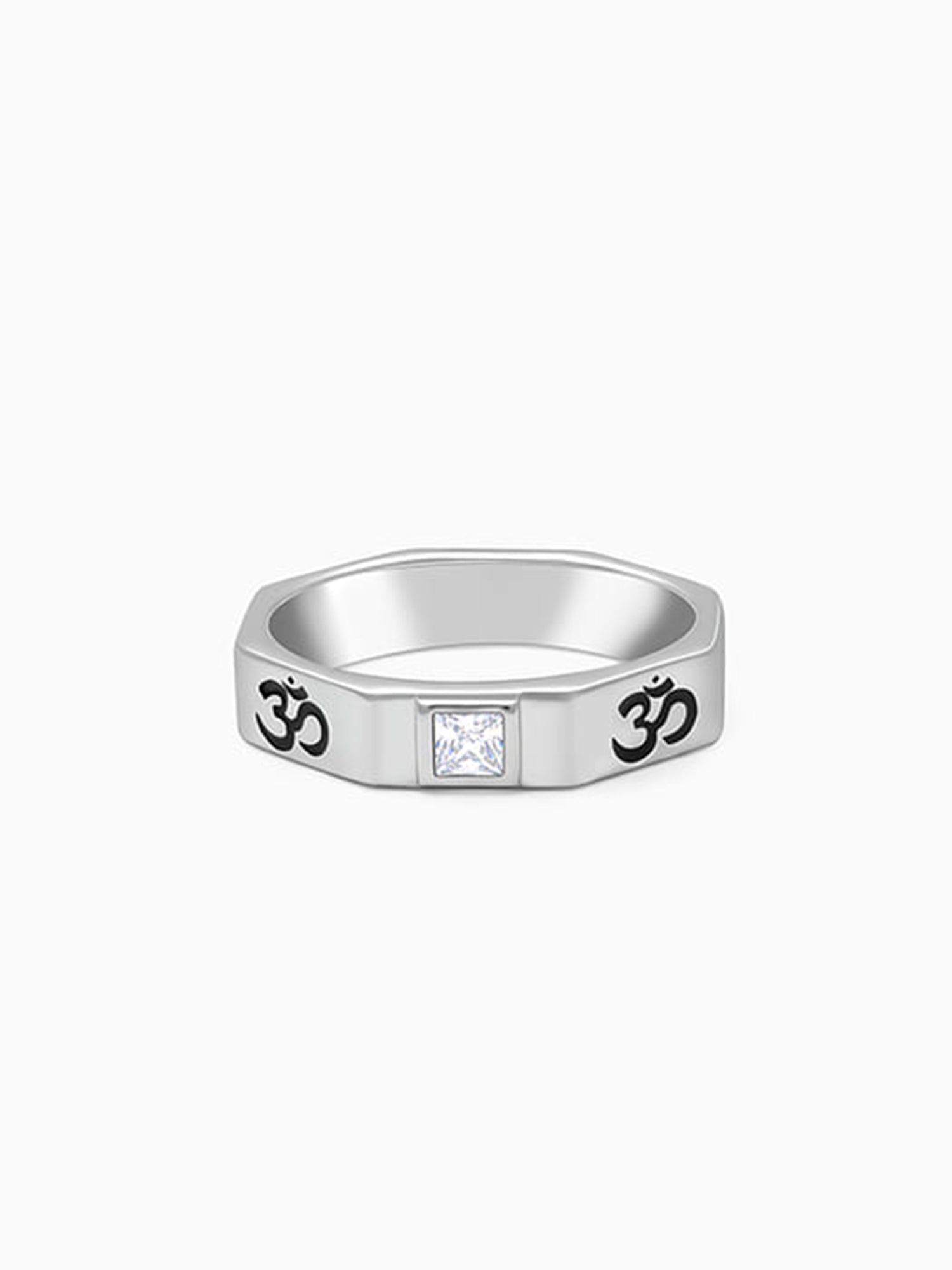 Silver Om Ring For Men